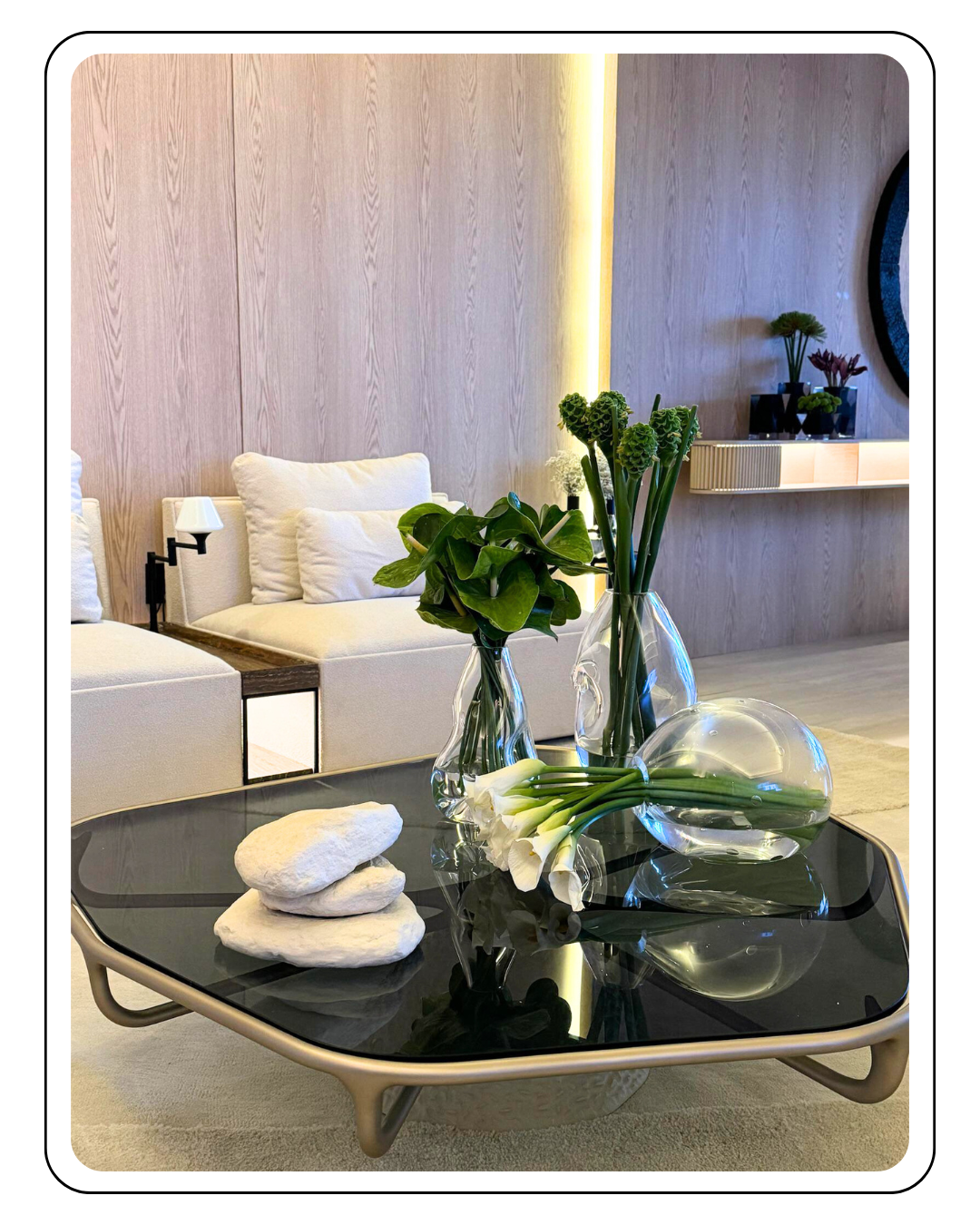 mesa de centor produzida